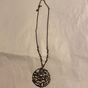 Gorgeous stick and rhinestone pendant necklace